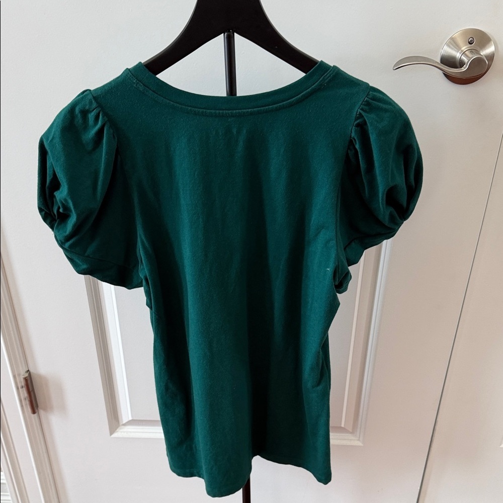 Amazon Essentials Dark Green Puff Sleeve Tee - Picture 7 of 9